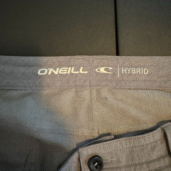 O'Neill Men's Gray Hybrid Outdoor Shorts Cargo Shorts, 10" Inseam, Size 36 - Picture 3 of 7